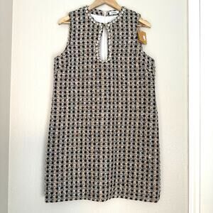 Sandro Tweed Crystal Embellished Keyhole Mini Dress, Flawed, French 42 US 10‎